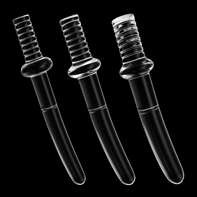 3-delat Set Transparent Dildo med Handtag