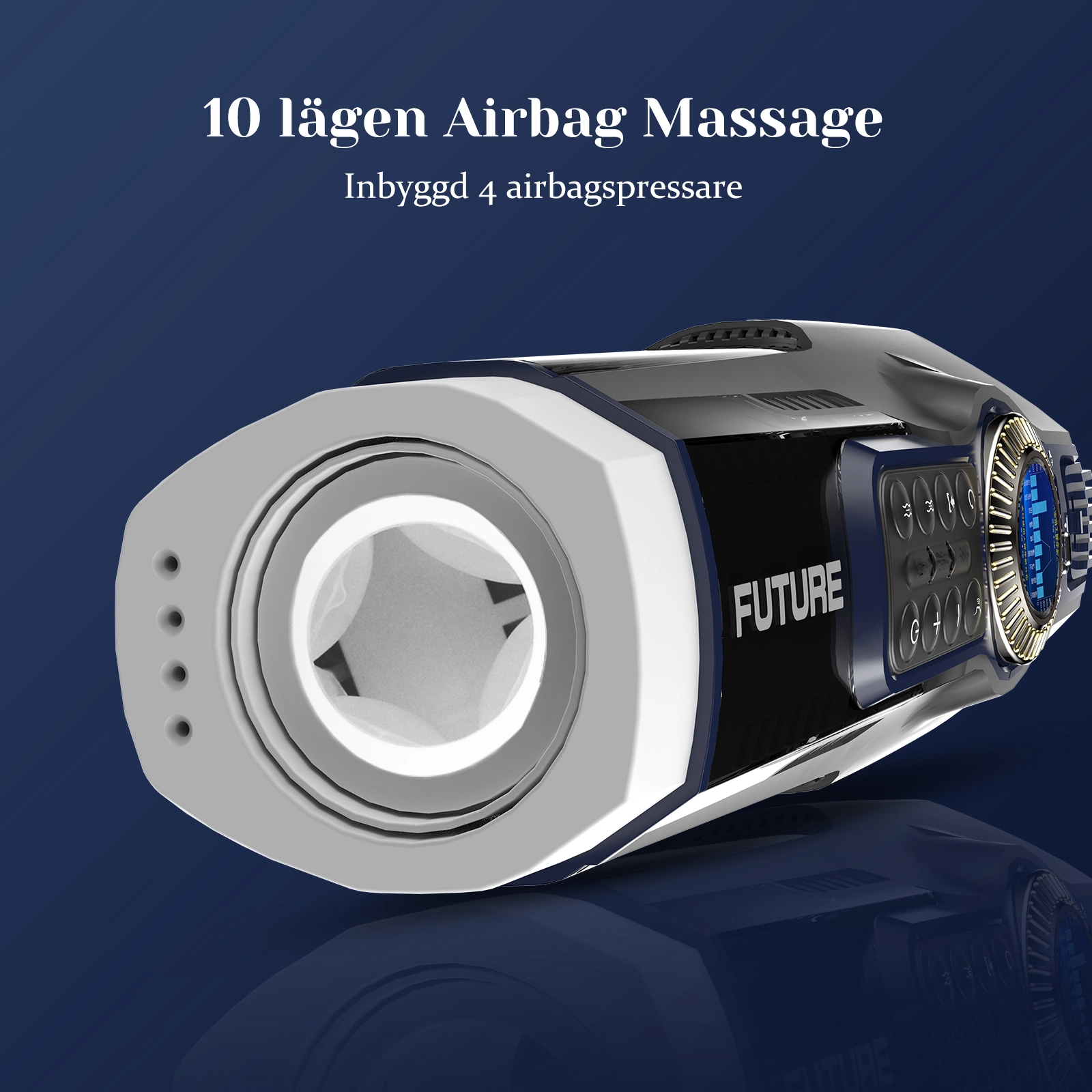 Leten 708 Future Masturbator med 10 Stötlägen, 10 Luftkuddemassagelägen och 2 Hylsor