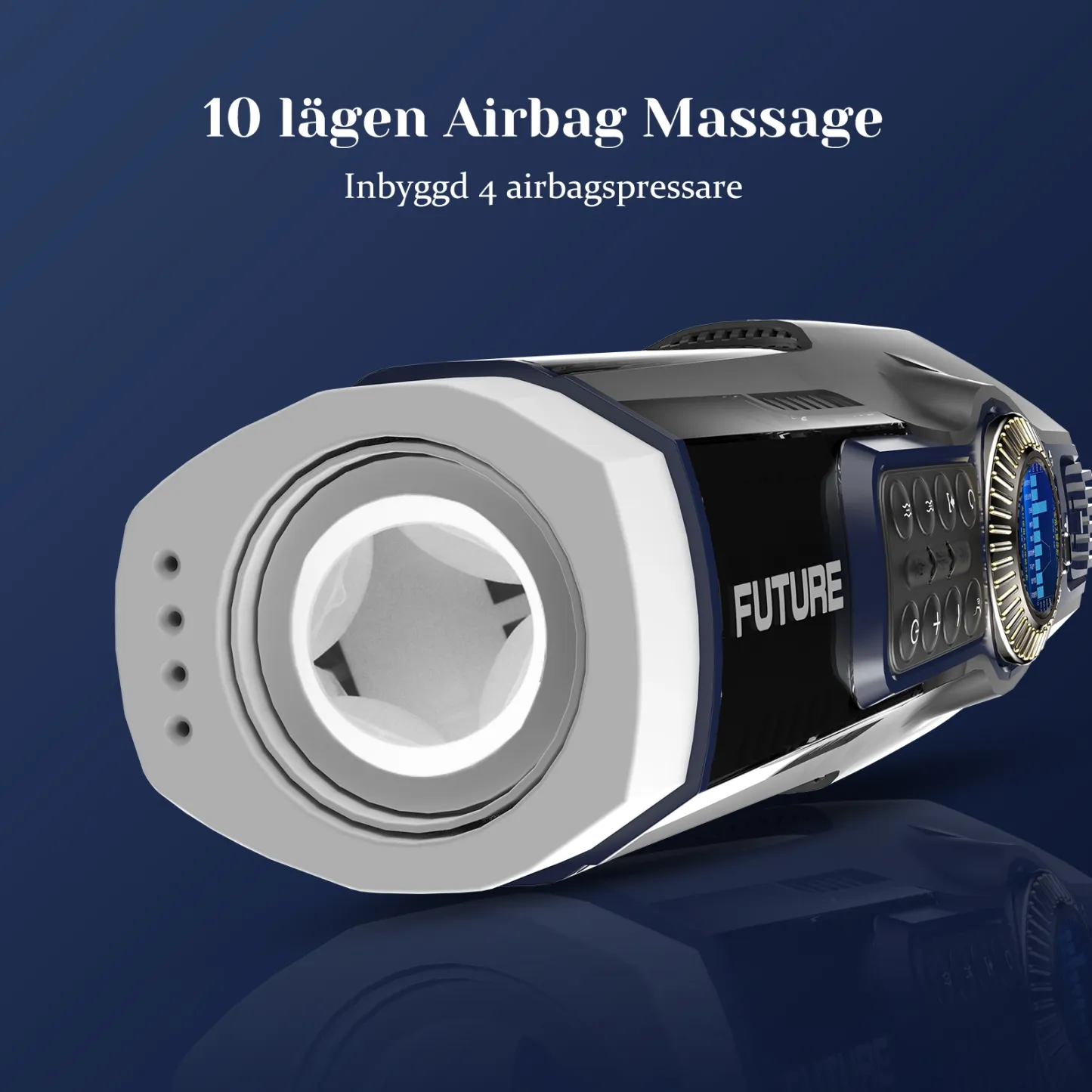 Leten 708 Future Masturbator med 10 Stötlägen, 10 Luftkuddemassagelägen och 2 Hylsor