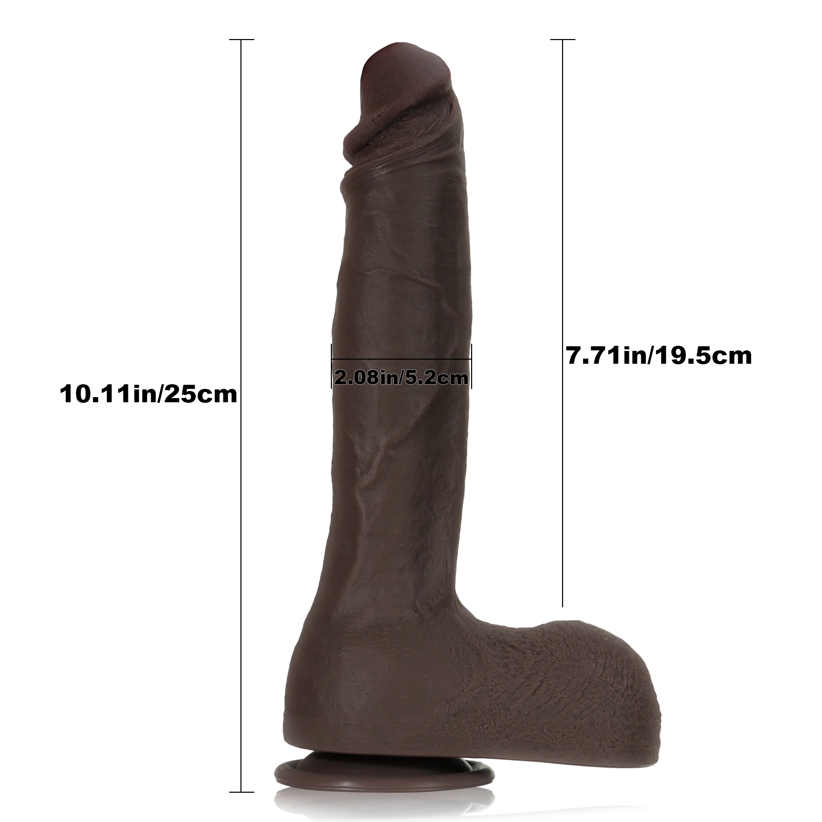 Anal Dildo med Sugpropp Realistisk 25cm 
