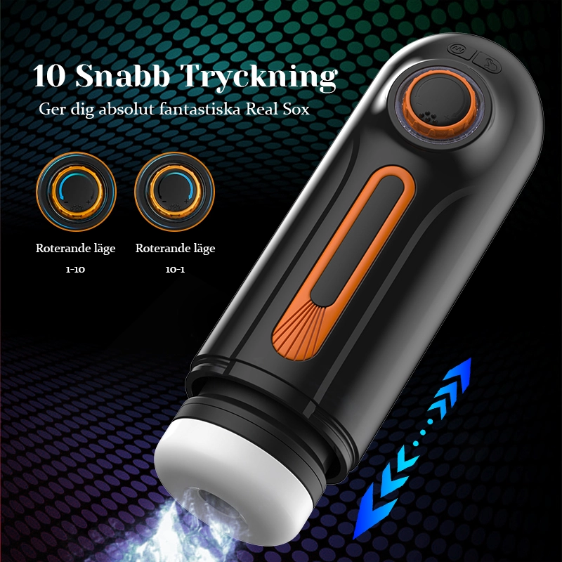 5-I-1 Automatic Masturbator med 10 Vibrations- och Stötlägen samt 4 Suglägen