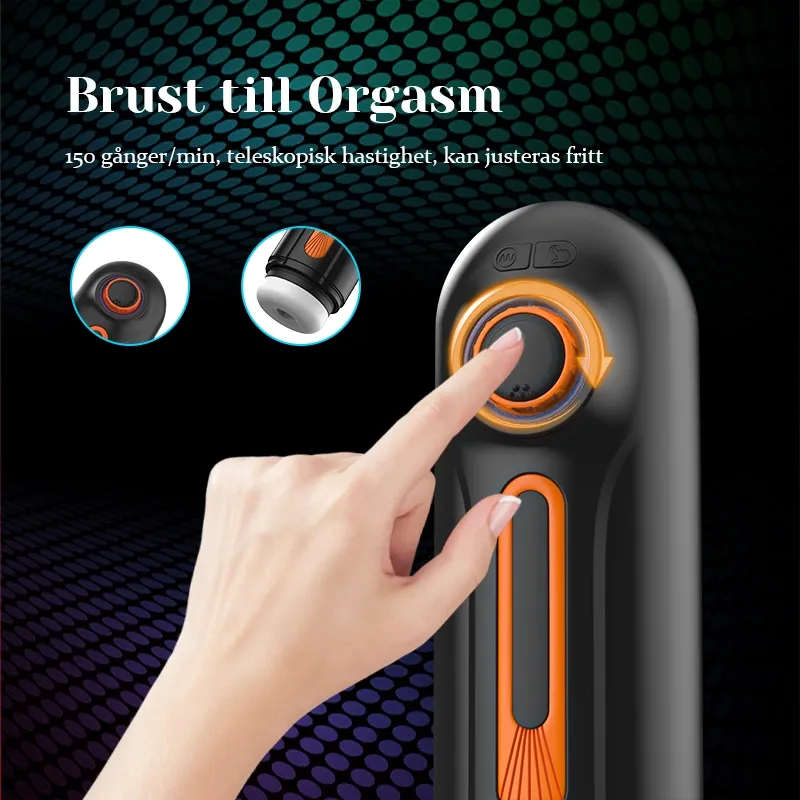 5-I-1 Automatic Masturbator med 10 Vibrations- och Stötlägen samt 4 Suglägen