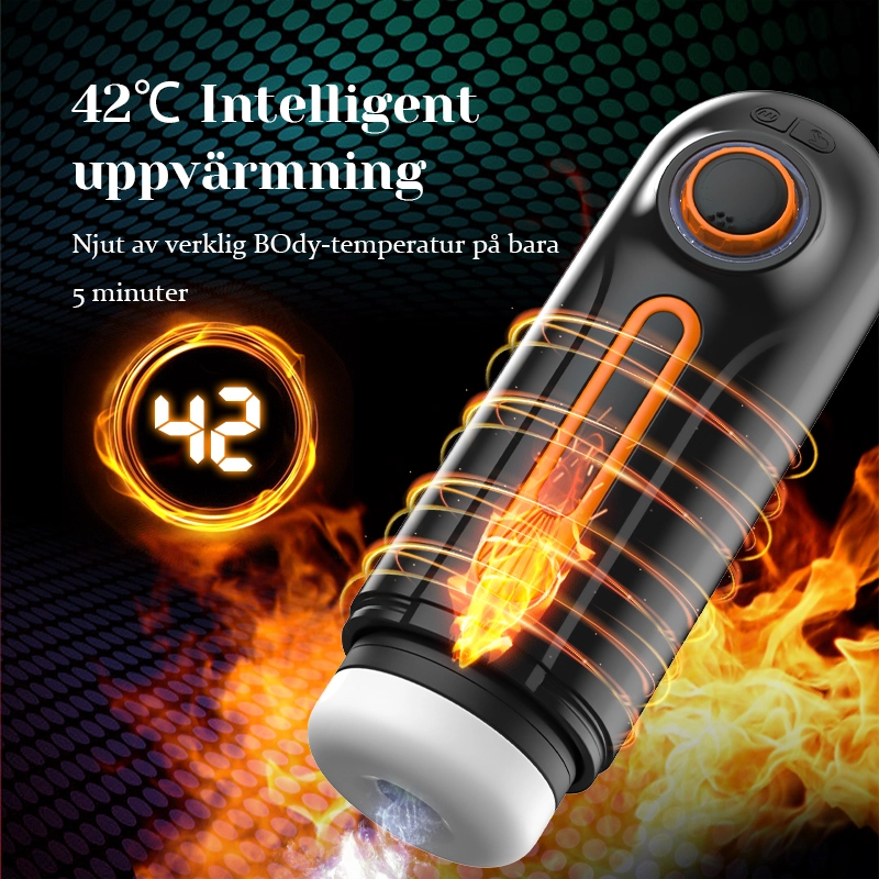 5-I-1 Automatic Masturbator med 10 Vibrations- och Stötlägen samt 4 Suglägen