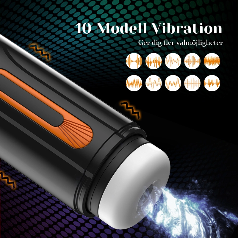 5-I-1 Automatic Masturbator med 10 Vibrations- och Stötlägen samt 4 Suglägen