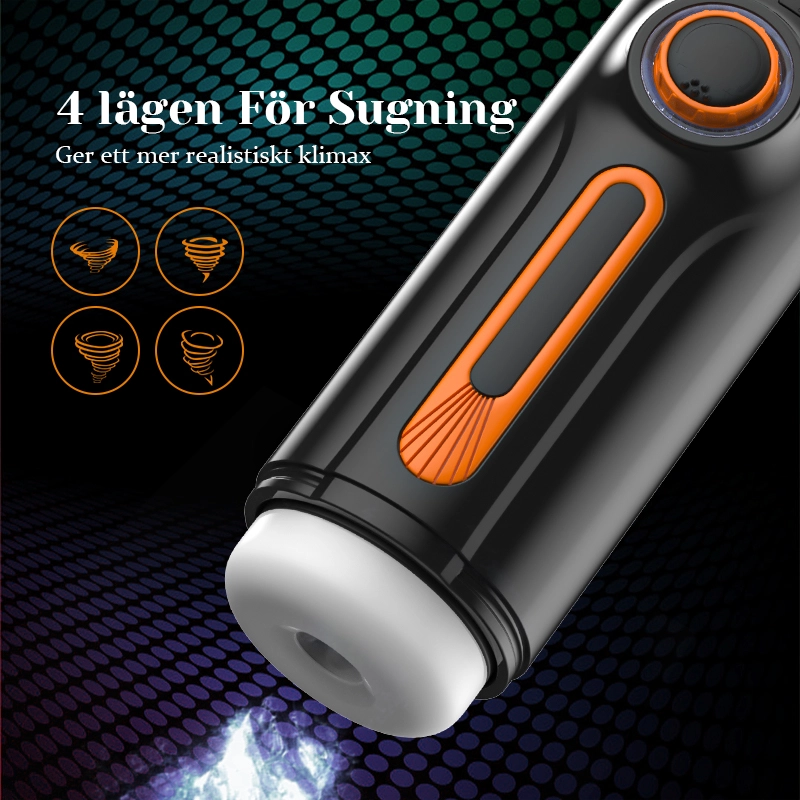 5-I-1 Automatic Masturbator med 10 Vibrations- och Stötlägen samt 4 Suglägen