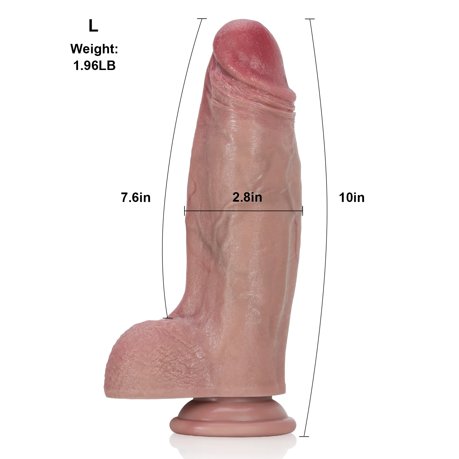 Böjd Mjuk Tjock Realistisk Dildo 25.5 cm