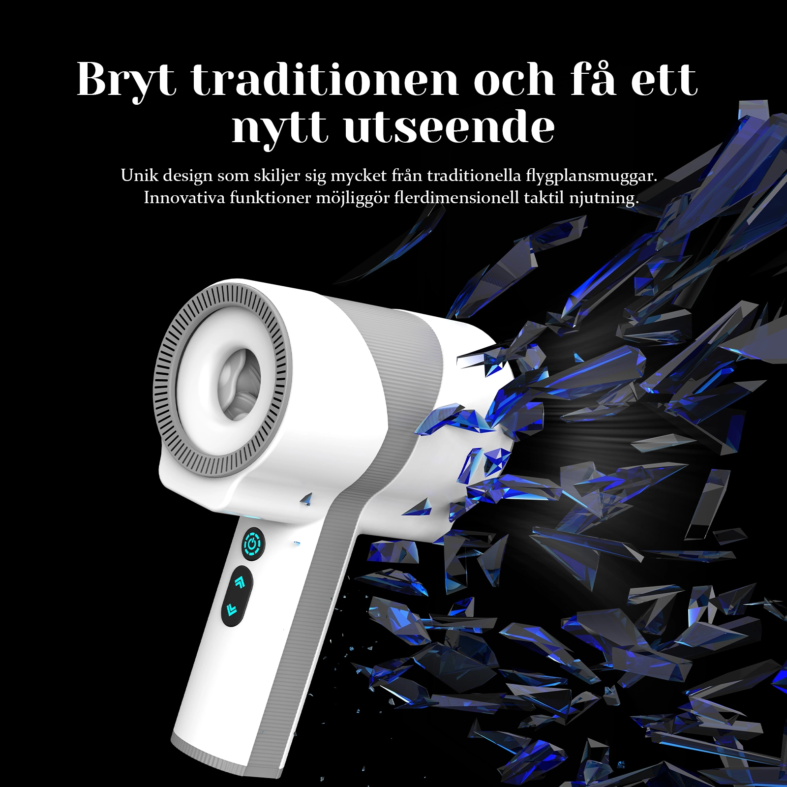 Blowjob Machine med Dubbel Separat Hylsa och Roternade Stötlägen samt Vibrerande Funktion