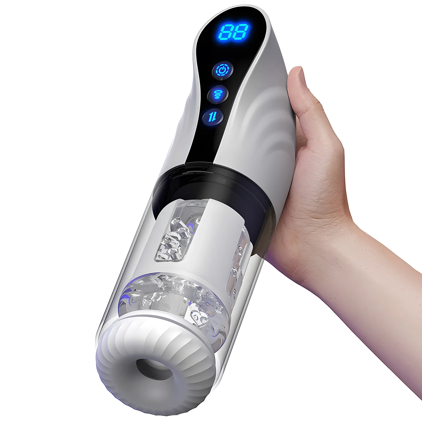 Blowjob Machine med 9 Sugande, Roternande Stötlägen och Djup Penetration