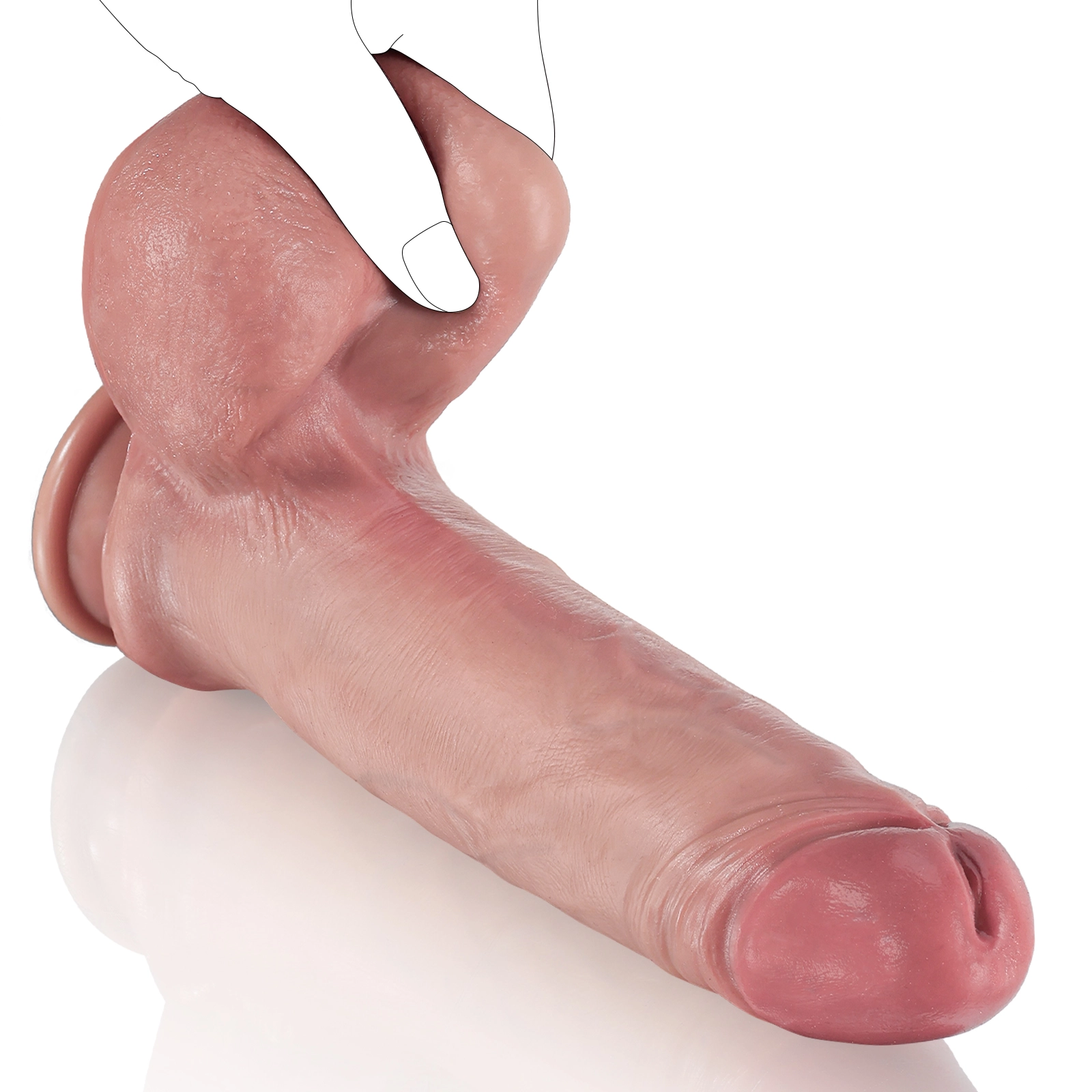 Brun Strapon Dildo med Sugpropp