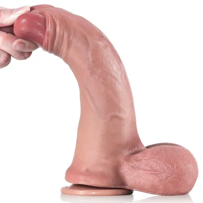 Brun Strapon Dildo med Sugpropp