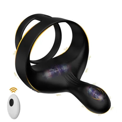 Cock Ring Penis Testikel Taint Vibrator Med Trådlös Fjärrkontroll