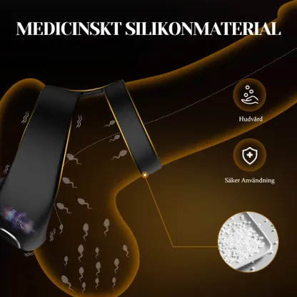 Cock Ring Penis Testikel Taint Vibrator Med Trådlös Fjärrkontroll
