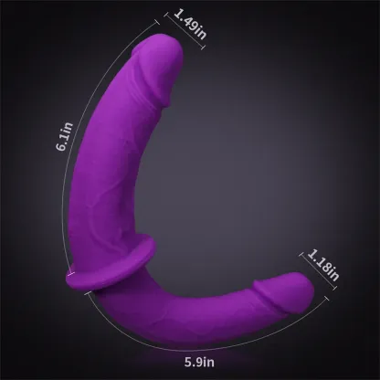 Lila Silikon Dubbel Dildo 30,5cm
