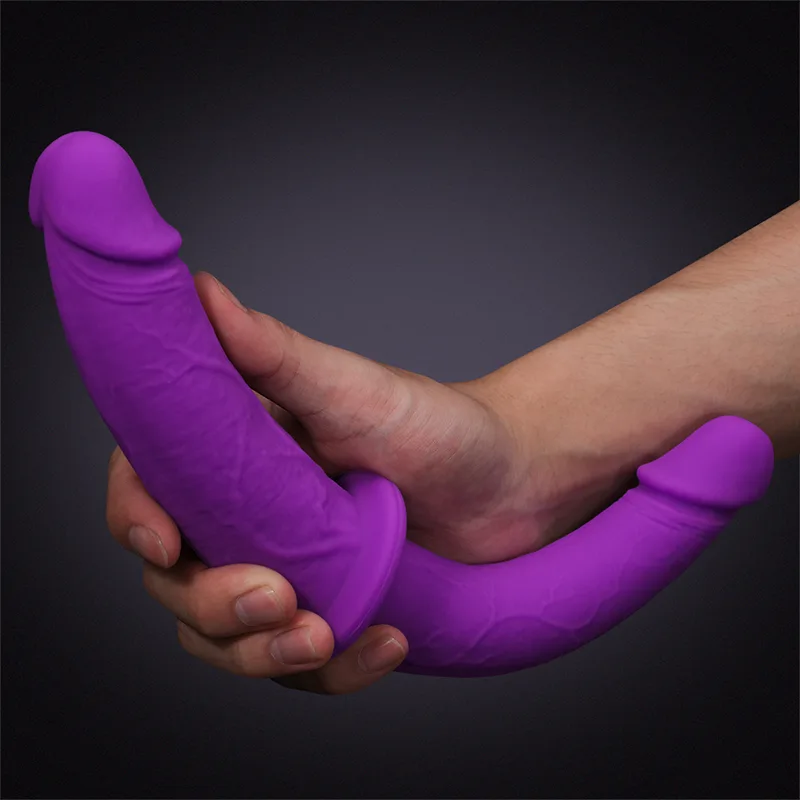 Lila Silikon Dubbel Dildo 30,5cm