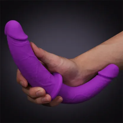Lila Silikon Dubbel Dildo 30,5cm