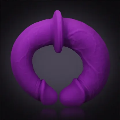 Lila Silikon Dubbel Dildo 30,5cm
