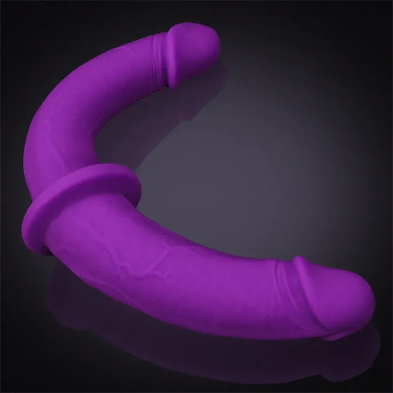 Lila Silikon Dubbel Dildo 30,5cm