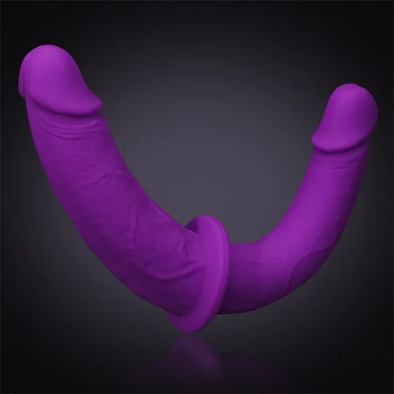 Lila Silikon Dubbel Dildo 30,5cm