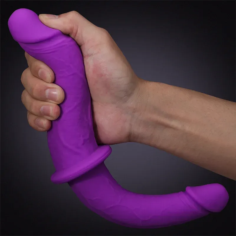 Lila Silikon Dubbel Dildo 30,5cm