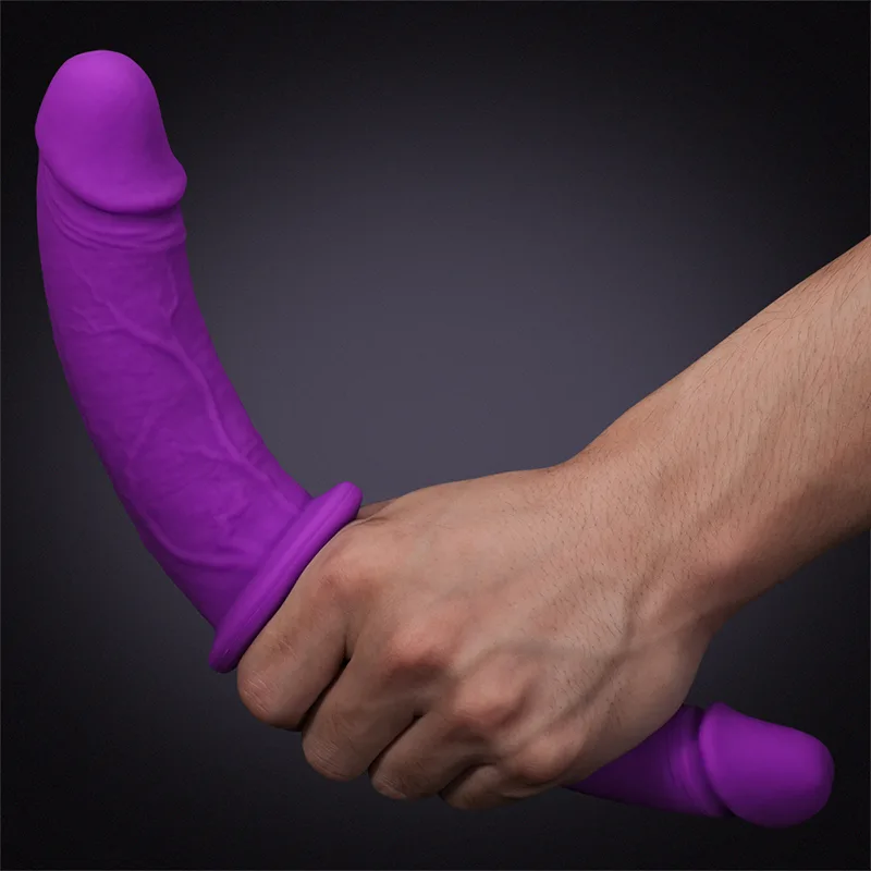 Lila Silikon Dubbel Dildo 30,5cm
