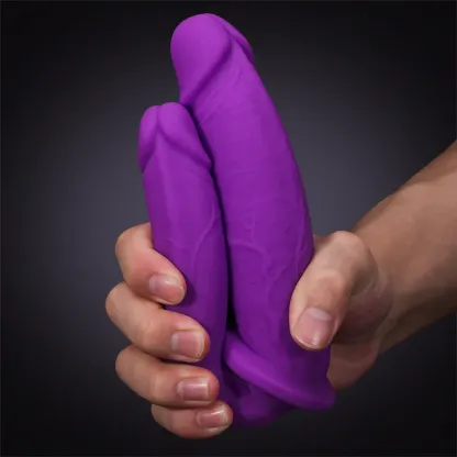Lila Silikon Dubbel Dildo 30,5cm