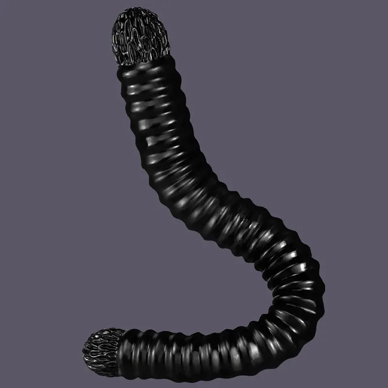 Dubbelpenetration Fållad Ollon Dubbel Dildo 52cm