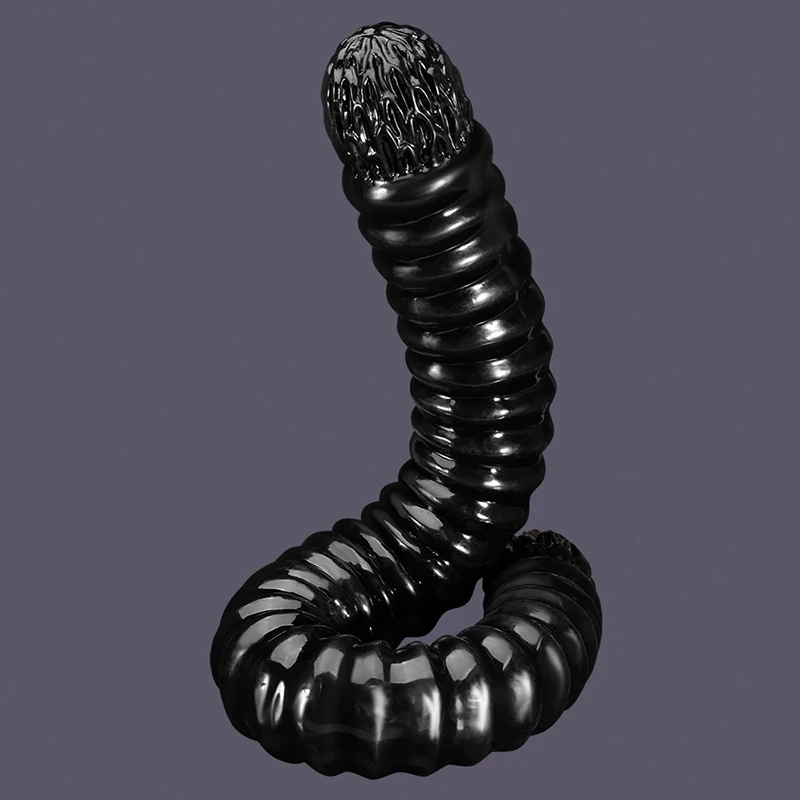 Dubbelpenetration Fållad Ollon Dubbel Dildo 52cm
