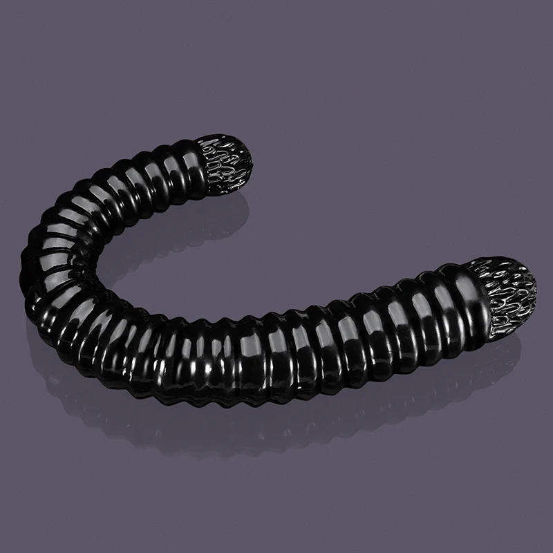 Dubbelpenetration Fållad Ollon Dubbel Dildo 52cm