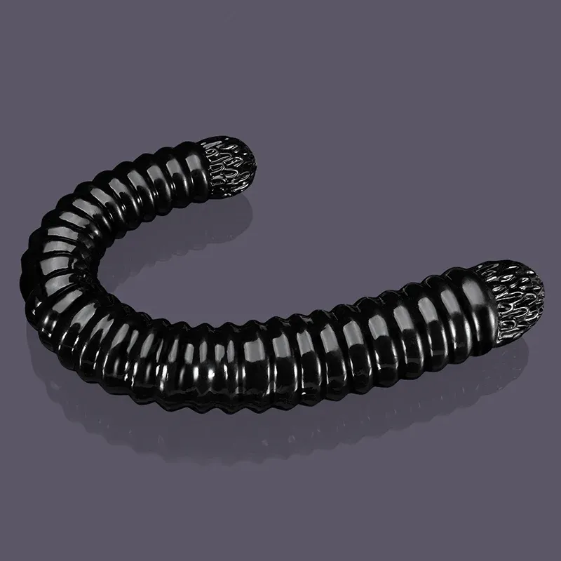 Dubbelpenetration Fållad Ollon Dubbel Dildo 52cm