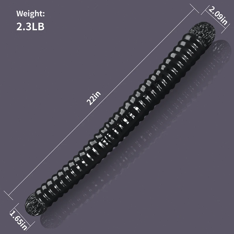 Dubbelpenetration Fållad Ollon Dubbel Dildo 52cm