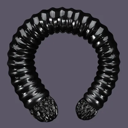Dubbelpenetration Fållad Ollon Dubbel Dildo 52cm