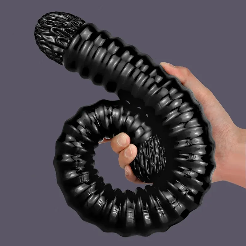 Dubbelpenetration Fållad Ollon Dubbel Dildo 52cm