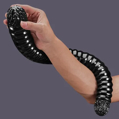 Dubbelpenetration Fållad Ollon Dubbel Dildo 52cm
