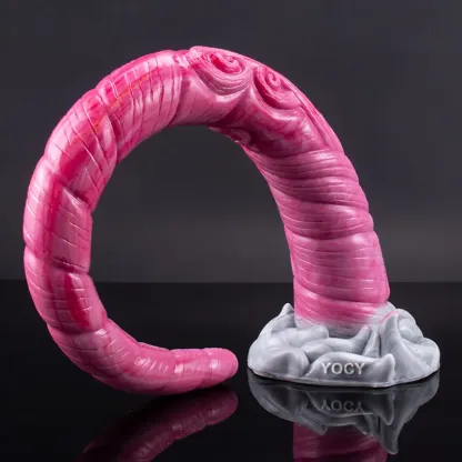 Extra Långt Spiralskaft Silikon Monster Dildo 45,5cm