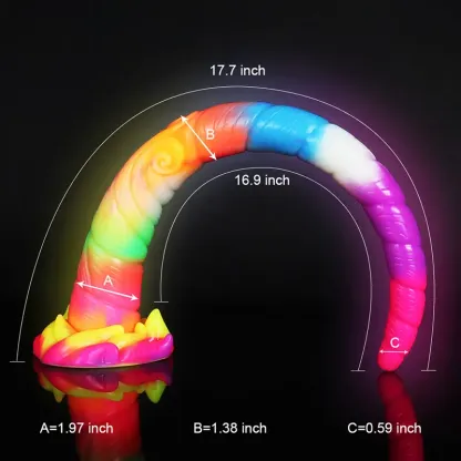 Extra Långt Spiralskaft Silikon Monster Dildo 45,5cm