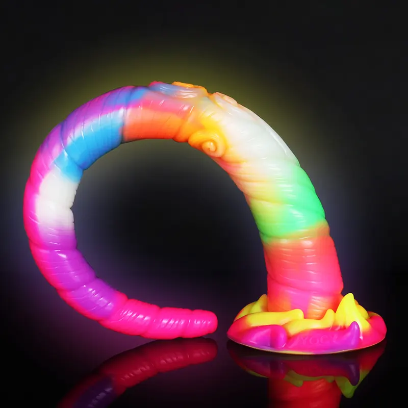 Extra Långt Spiralskaft Silikon Monster Dildo 45,5cm