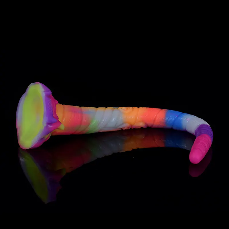 Extra Långt Spiralskaft Silikon Monster Dildo 45,5cm