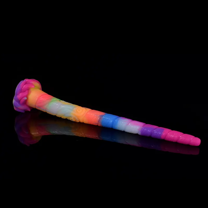 Extra Långt Spiralskaft Silikon Monster Dildo 45,5cm