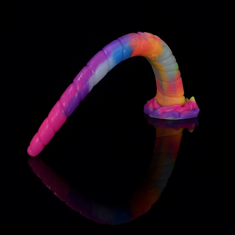 Extra Långt Spiralskaft Silikon Monster Dildo 45,5cm