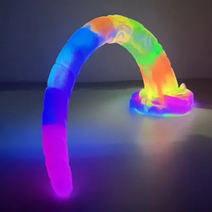 Extra Långt Spiralskaft Silikon Monster Dildo 45,5cm