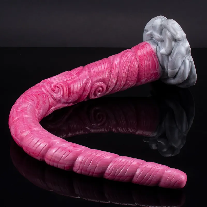 Extra Långt Spiralskaft Silikon Monster Dildo 45,5cm