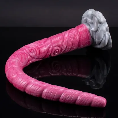 Extra Långt Spiralskaft Silikon Monster Dildo 45,5cm