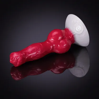 Flytande Silikon Tjock Knot Dog Dildo 21cm
