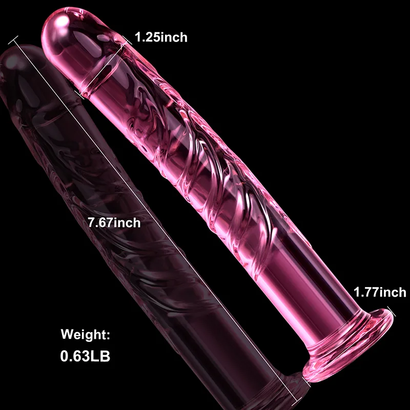 7.67 tum Glas Dildo Med Spiralmönster 