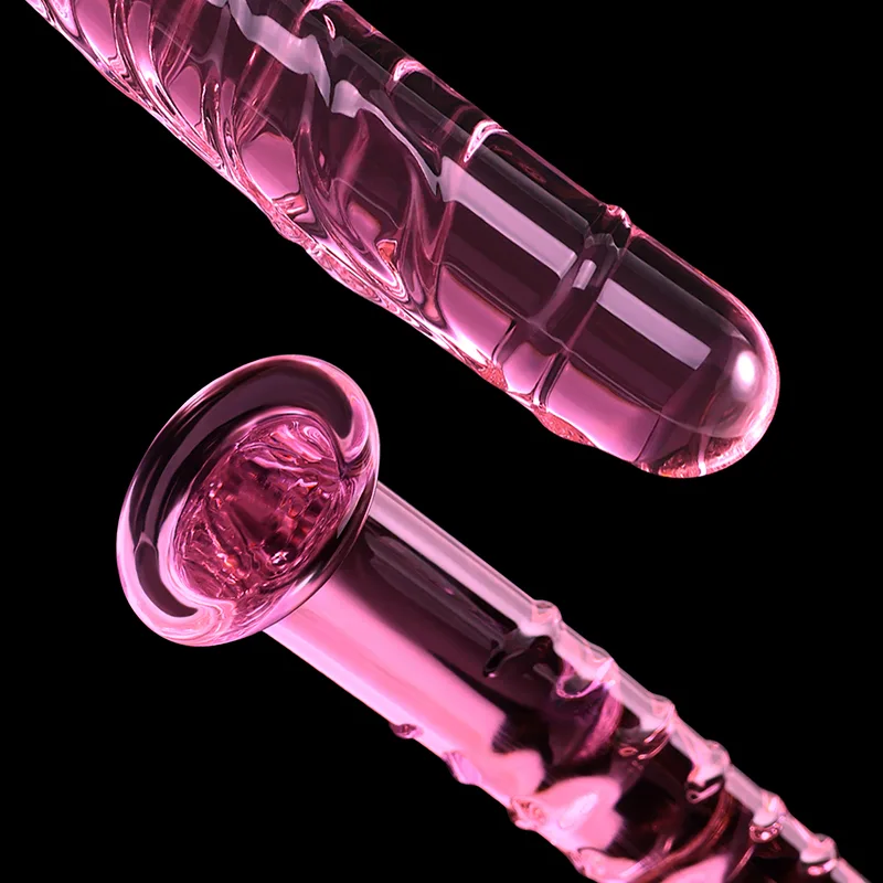 7.67 tum Glas Dildo Med Spiralmönster 