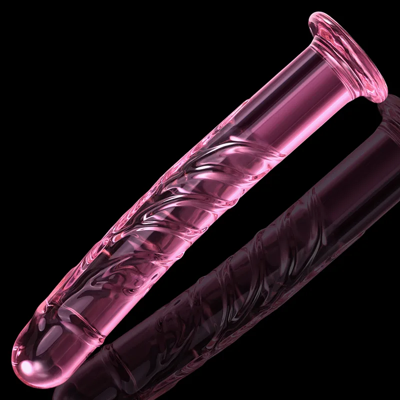 7.67 tum Glas Dildo Med Spiralmönster 