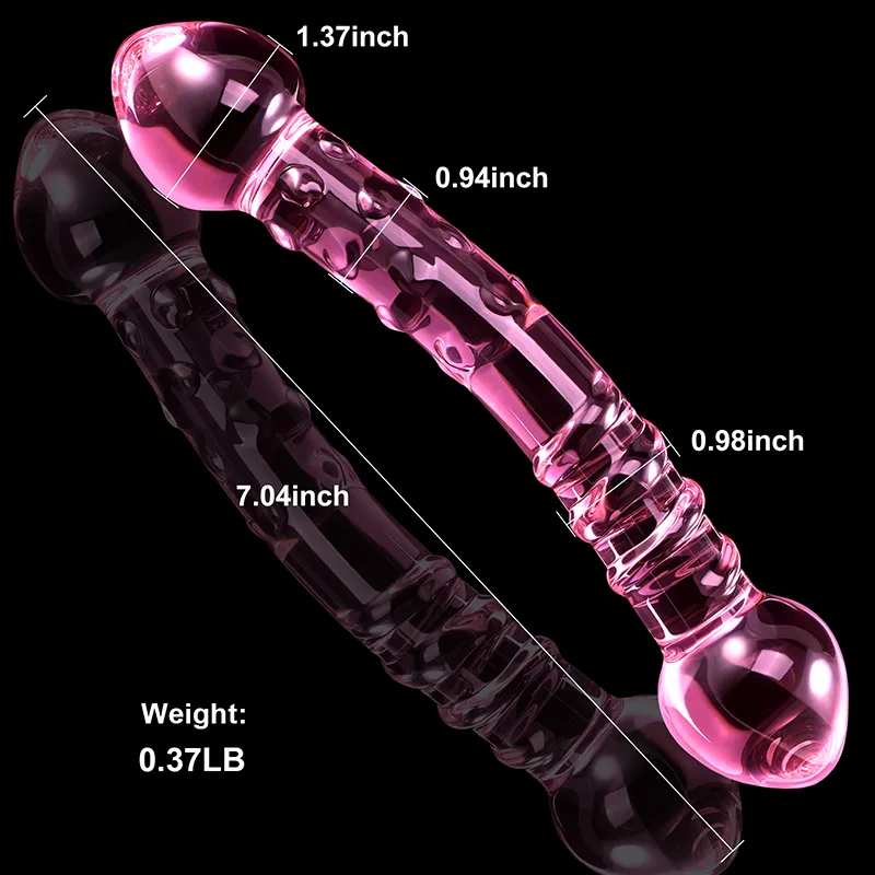 7.67 tum Krökt Analpärla Glass Dildo
