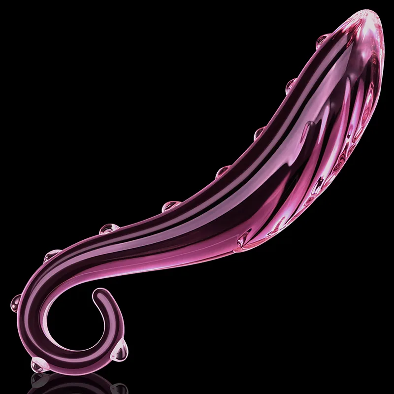 6.57 tum Rosa Bläckfiskarm Glas Dildo