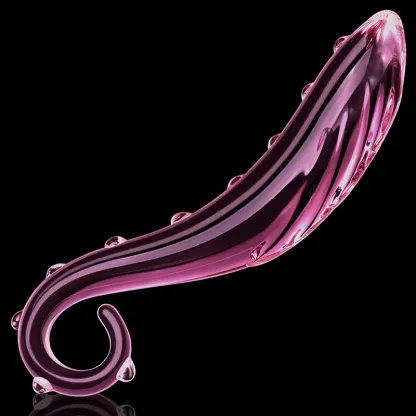 6.57 tum Rosa Bläckfiskarm Glas Dildo