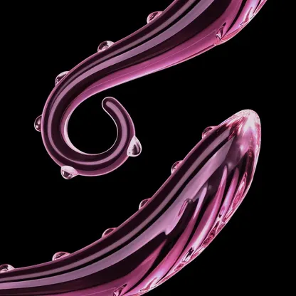 6.57 tum Rosa Bläckfiskarm Glas Dildo